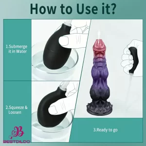 9.4in Fantasy Monster Silicone Soft Ejaculating Dildo For Women Men Tool