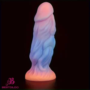 9.06in Fantasy Luminous Silicone Soft Big Dragon Dildo For Women Men