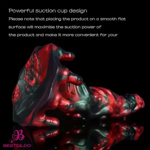 8.46in Red Devils Fantasy Big Monster Silicone Soft Dildo Woman Love Toy