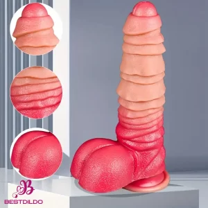 8.26in Liquid Silicone Real Big Soft Dildo For Anal Vaginal Woman Sex Toy