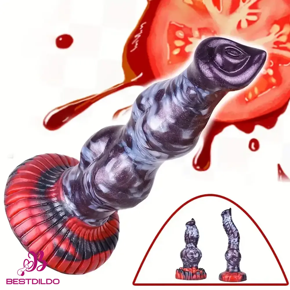 realdildos1 7.87in 7.99in 9.25in Soft Silicone Dog Dildo For Vagina Pleasure