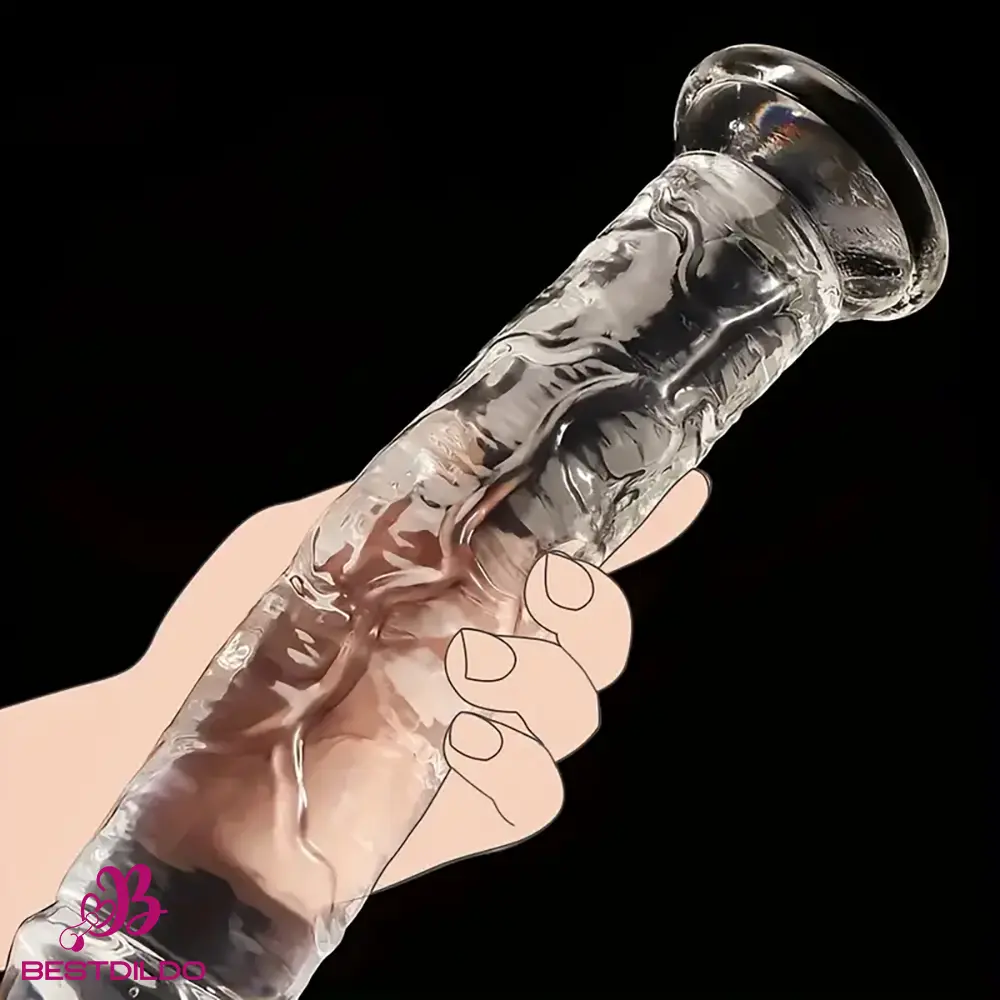 realdildos10 6.3in 7.1in 7.7in 8.5in 9.8in 12in Realistic Cock Clear Dildo With Suction Cup