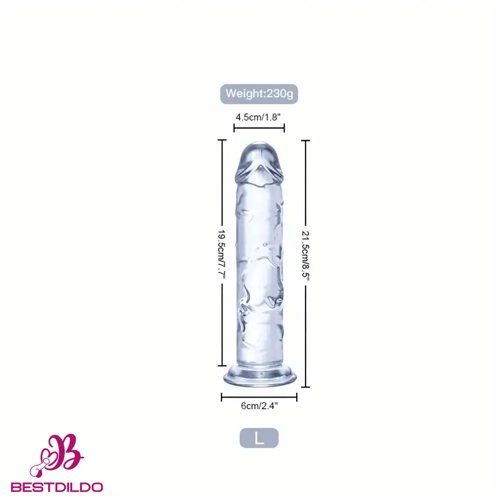 realdildos11 6.3in 7.1in 7.7in 8.5in 9.8in 12in Realistic Cock Clear Dildo With Suction Cup