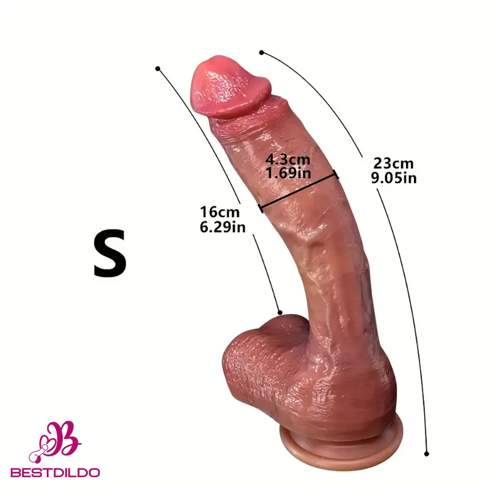 realdildos11 9.05in 10.43in 11.02in 12.2in 13.58in Soft Silicone Large Adult Sex Toy Dildo