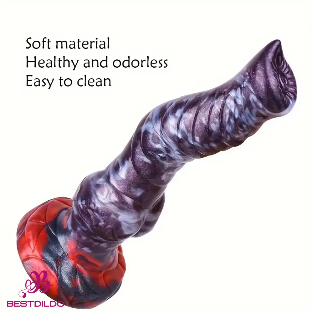 realdildos12 7.87in 7.99in 9.25in Soft Silicone Dog Dildo For Vagina Pleasure
