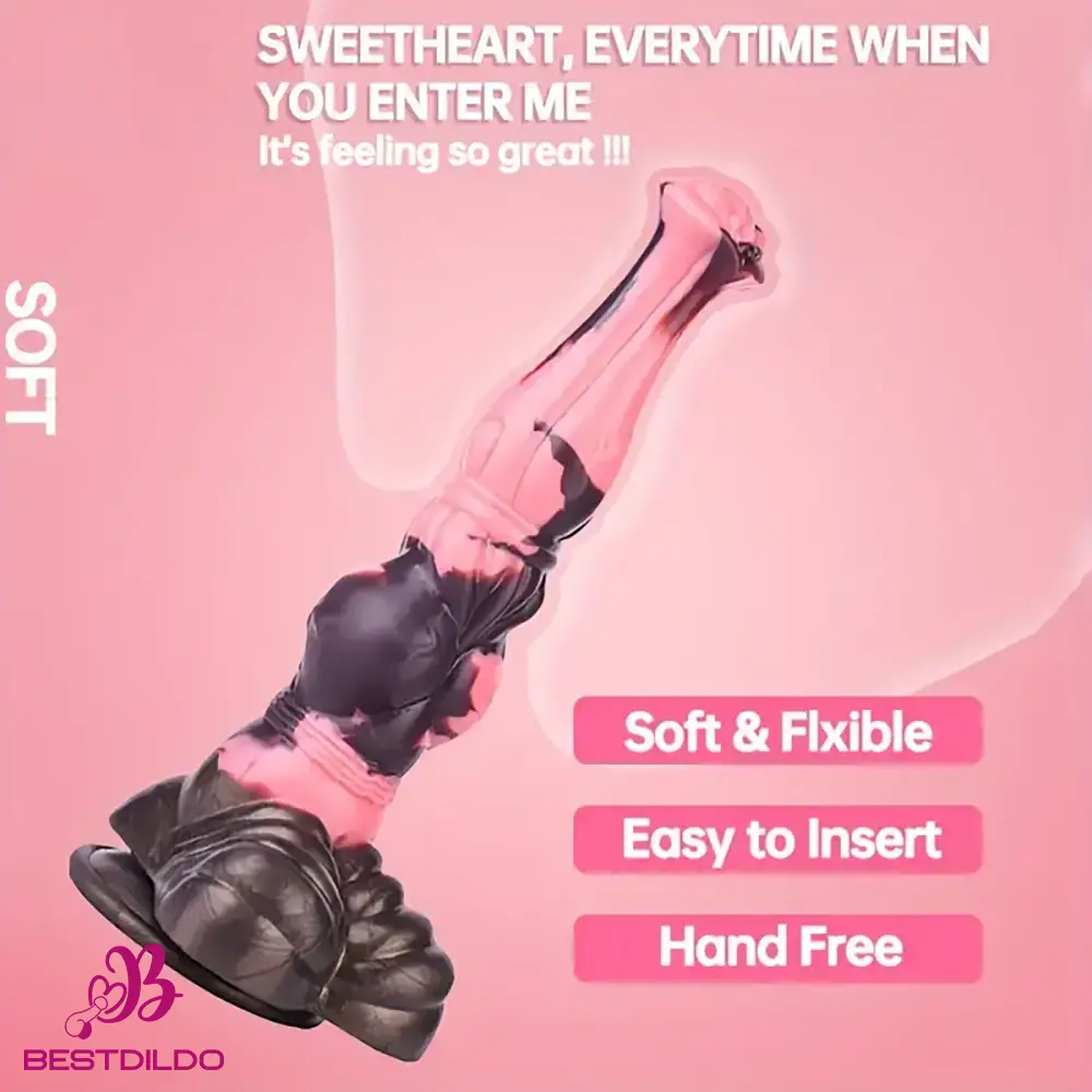 realdildos19 11in 9.8in 11.2in 9.8in Soft Silicone Fantasy Large Horse Flexible Dildo