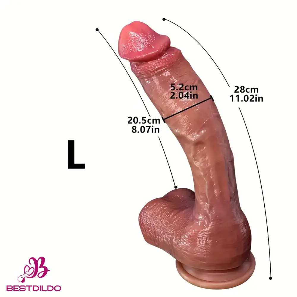 realdildos2 1 9.05in 10.43in 11.02in 12.2in 13.58in Soft Silicone Large Adult Sex Toy Dildo