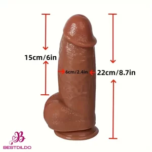 8.7in Big Thick Real Looking Dildo For G-spot Vagina Sex Love Cock Intimate