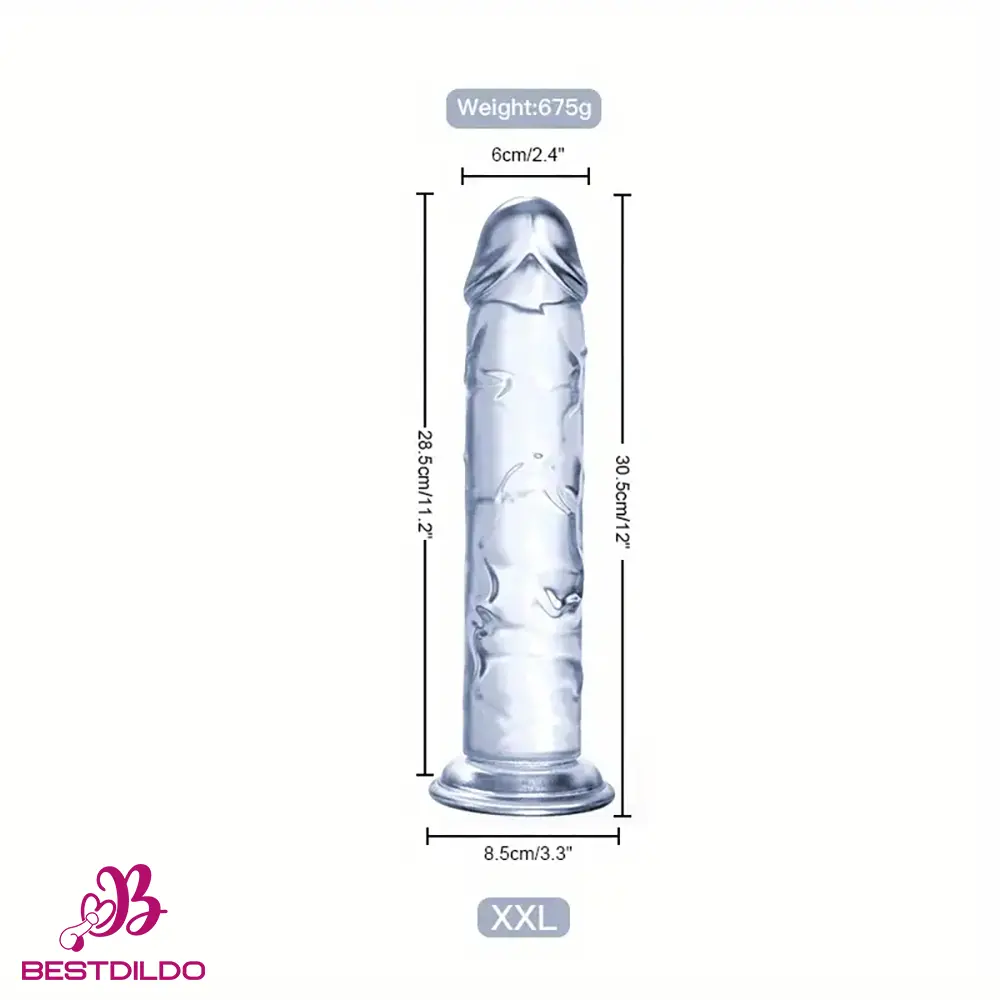 realdildos2 6.3in 7.1in 7.7in 8.5in 9.8in 12in Realistic Cock Clear Dildo With Suction Cup