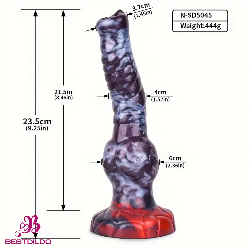 realdildos2 7.87in 7.99in 9.25in Soft Silicone Dog Dildo For Vagina Pleasure