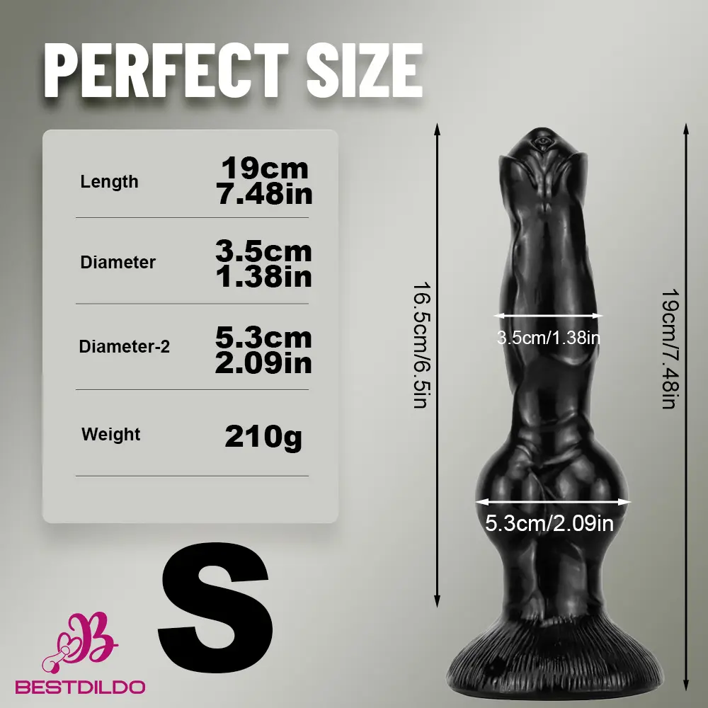 realdildos3 7.48in 9.45in 11.02in 12.99in Big Fantasy Animal Dog Cock Vaginal Sex Dildo