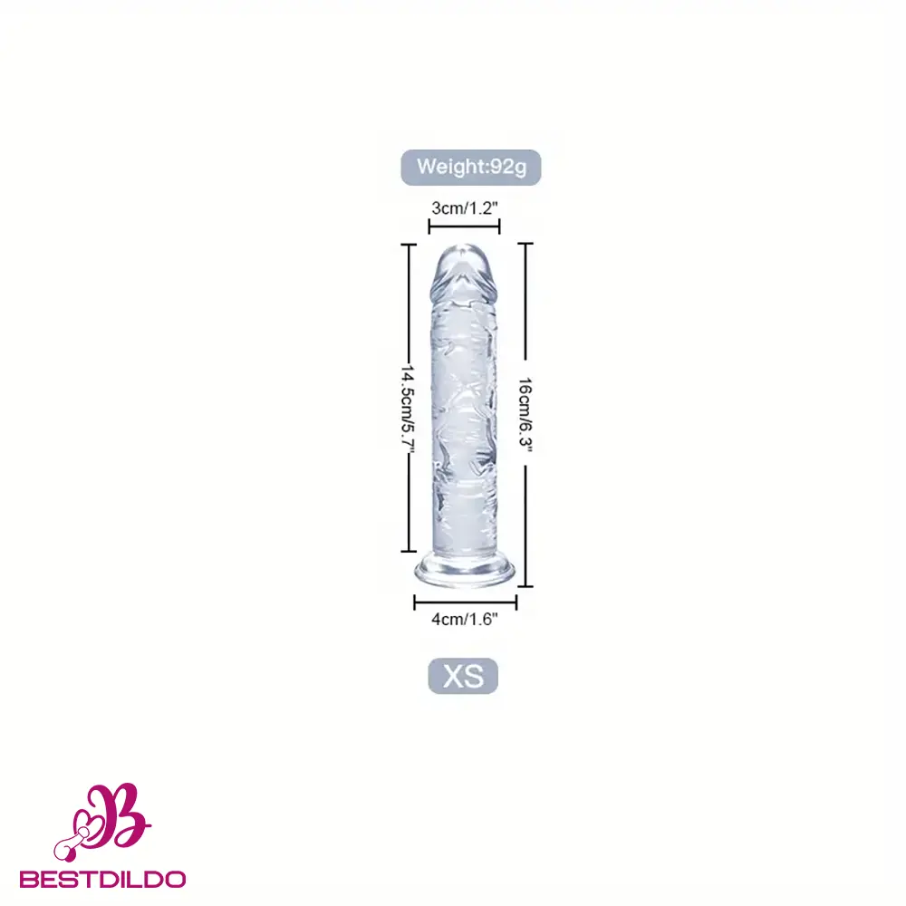 realdildos3 6.3in 7.1in 7.7in 8.5in 9.8in 12in Realistic Cock Clear Dildo With Suction Cup