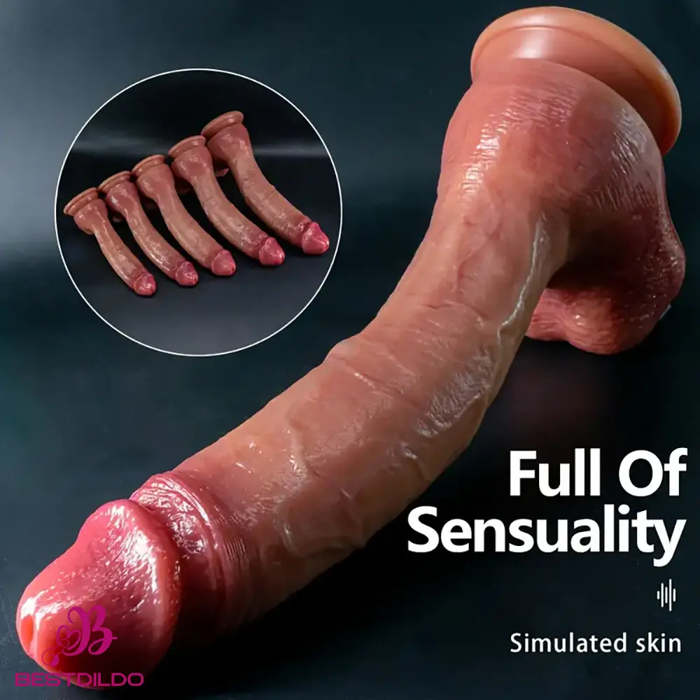 realdildos4 1 9.05in 10.43in 11.02in 12.2in 13.58in Soft Silicone Large Adult Sex Toy Dildo