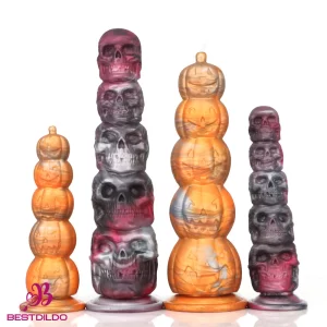 8.66in 11.85in 7.87in 11.02in Pumpkin Skull Odd Intimate Dildo For Halloween