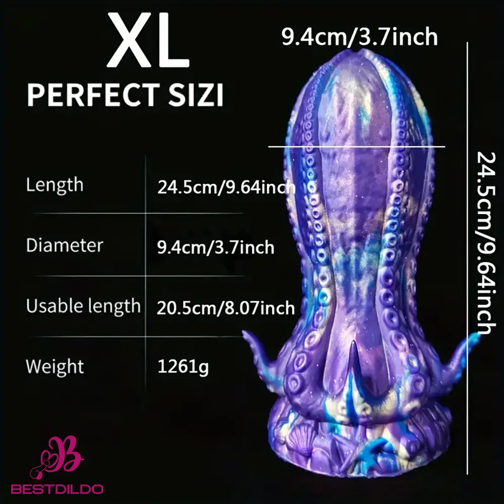 realdildos4 5.5in 6.3in 8.26in 9.64in Gourd Egg Starry Sky Silicone Octopus Anal Dildo