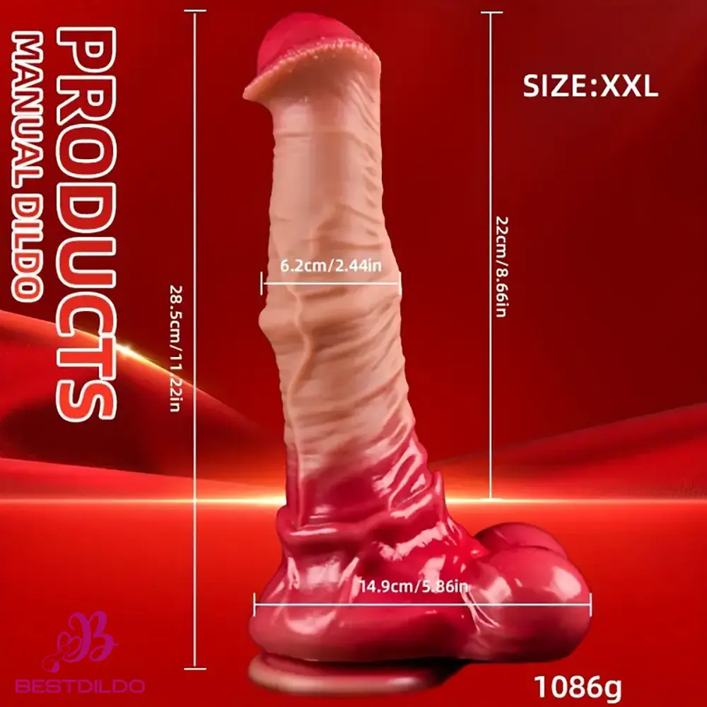 realdildos4 7.4in 8.46in 9.44in 10.03in 11.22in Big Silicone Soft Horse Animal Dildo