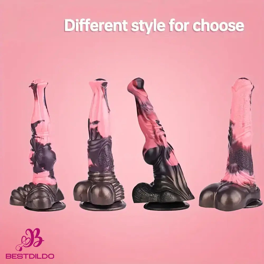 realdildos5 11in 9.8in 11.2in 9.8in Soft Silicone Fantasy Large Horse Flexible Dildo