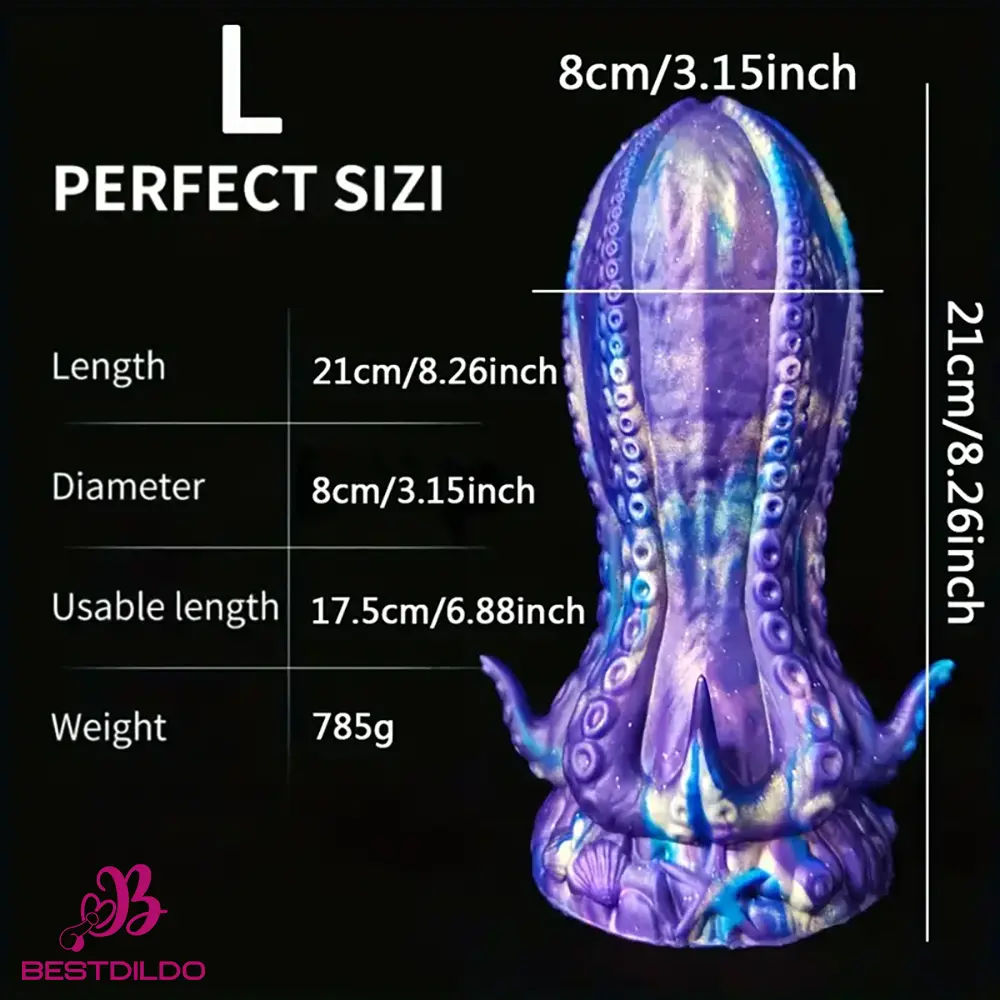 realdildos6 5.5in 6.3in 8.26in 9.64in Gourd Egg Starry Sky Silicone Octopus Anal Dildo