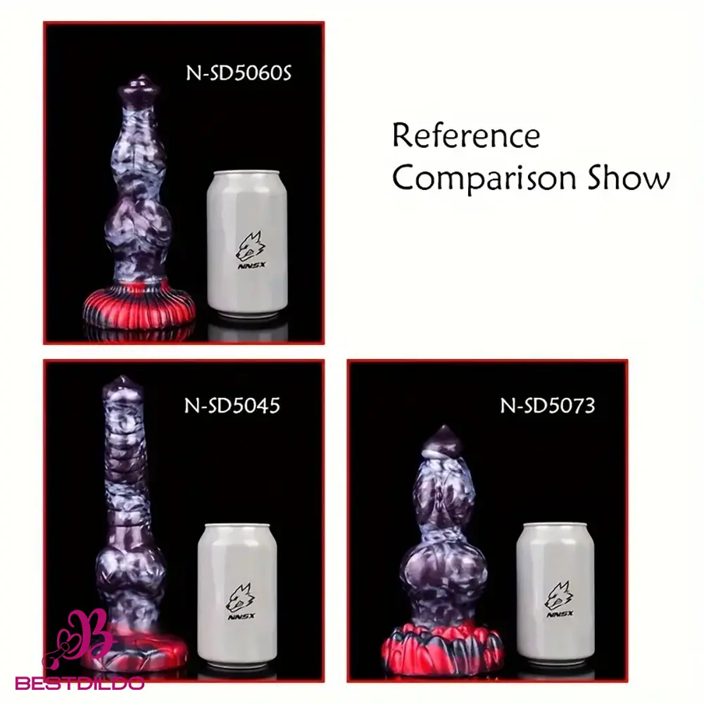 realdildos6 7.87in 7.99in 9.25in Soft Silicone Dog Dildo For Vagina Pleasure