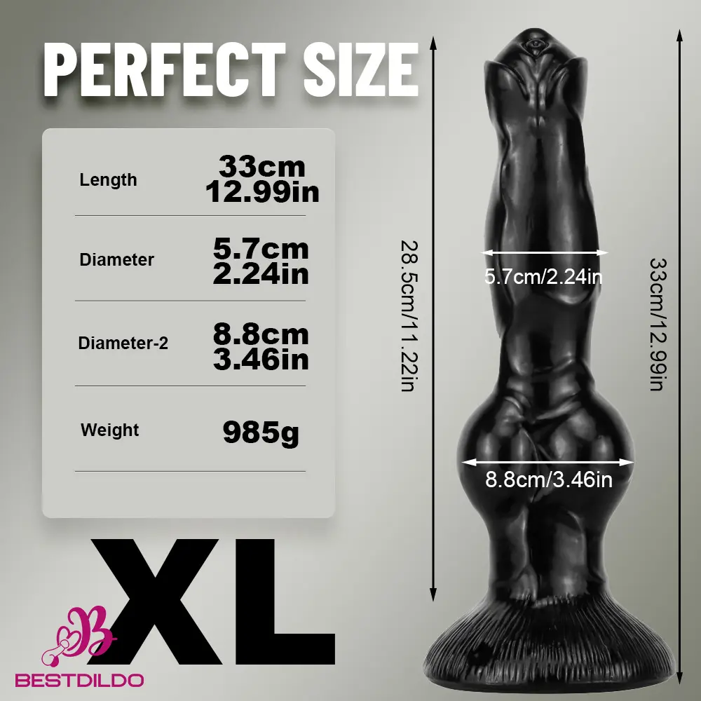 realdildos7 7.48in 9.45in 11.02in 12.99in Big Fantasy Animal Dog Cock Vaginal Sex Dildo