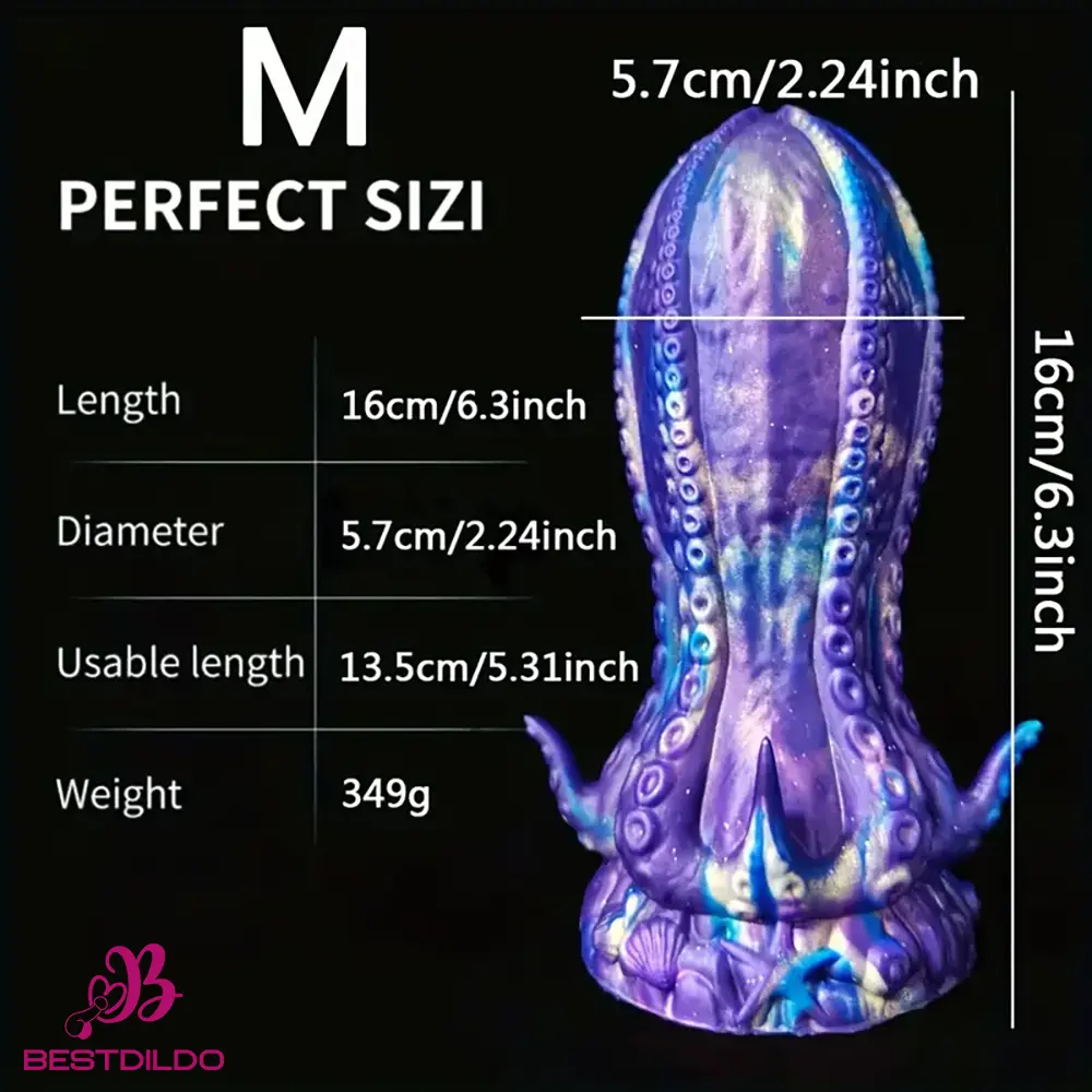 realdildos7 5.5in 6.3in 8.26in 9.64in Gourd Egg Starry Sky Silicone Octopus Anal Dildo