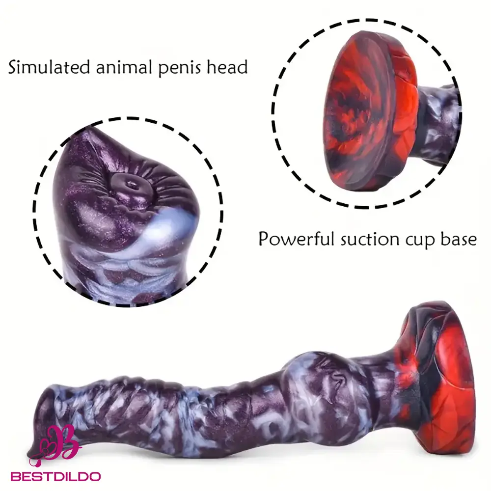 realdildos7 7.87in 7.99in 9.25in Soft Silicone Dog Dildo For Vagina Pleasure