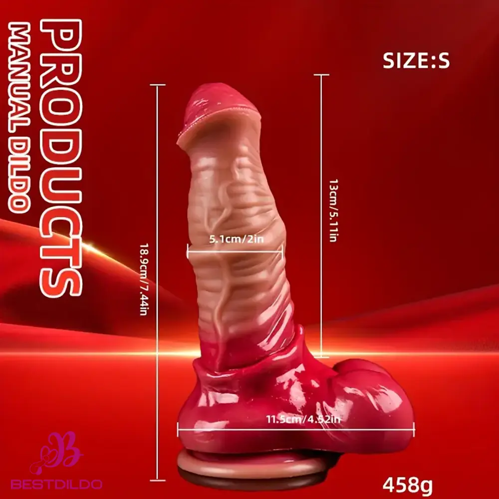 realdildos7 7.4in 8.46in 9.44in 10.03in 11.22in Big Silicone Soft Horse Animal Dildo