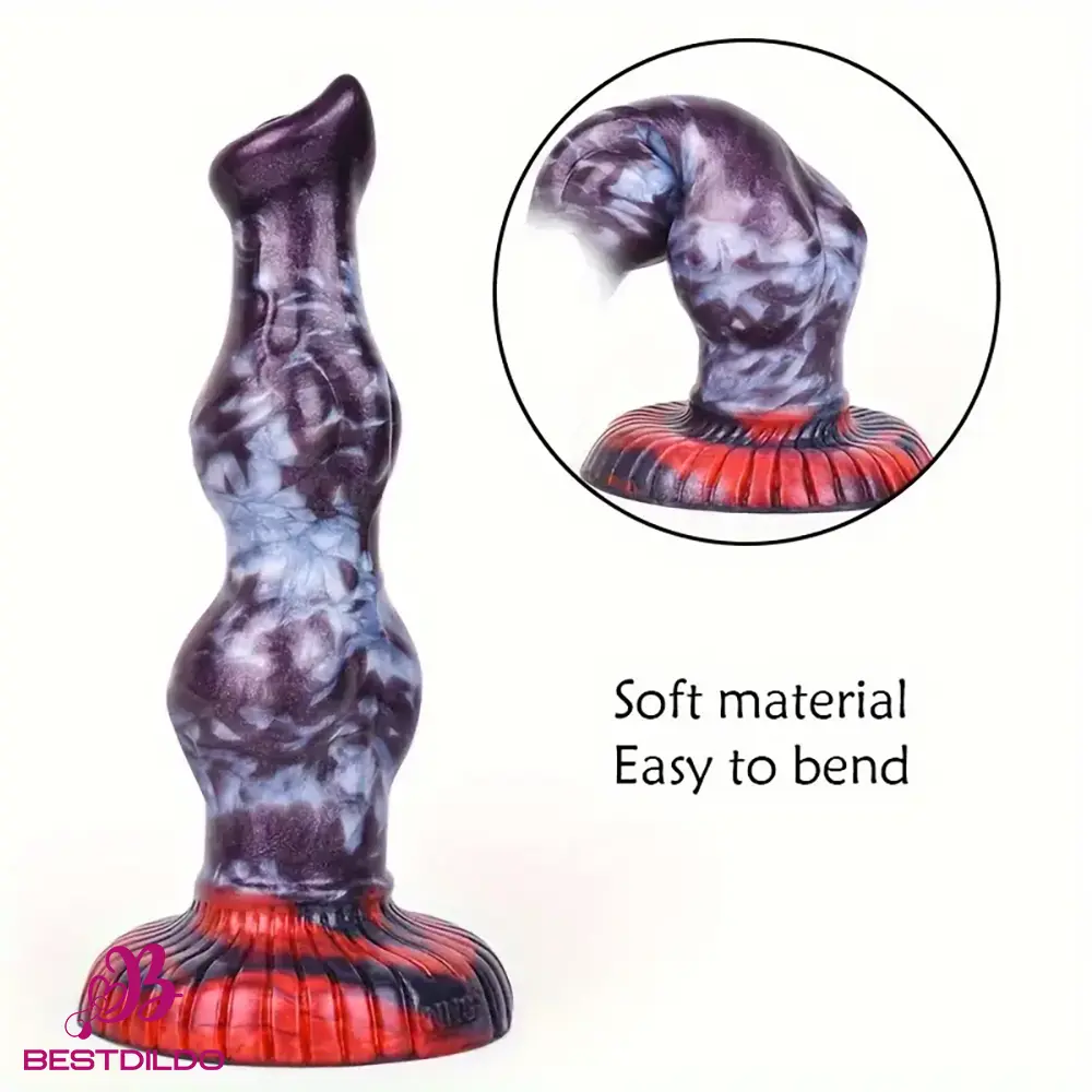 realdildos8 7.87in 7.99in 9.25in Soft Silicone Dog Dildo For Vagina Pleasure