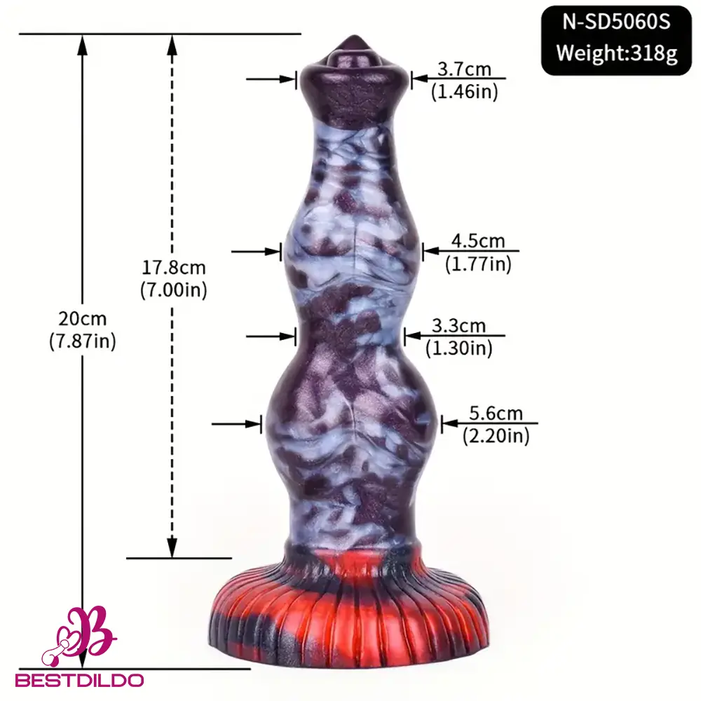 realdildos9 7.87in 7.99in 9.25in Soft Silicone Dog Dildo For Vagina Pleasure