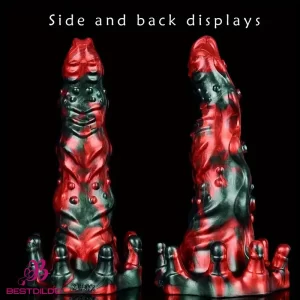 8.46in Red Devils Fantasy Big Monster Silicone Soft Dildo Woman Love Toy