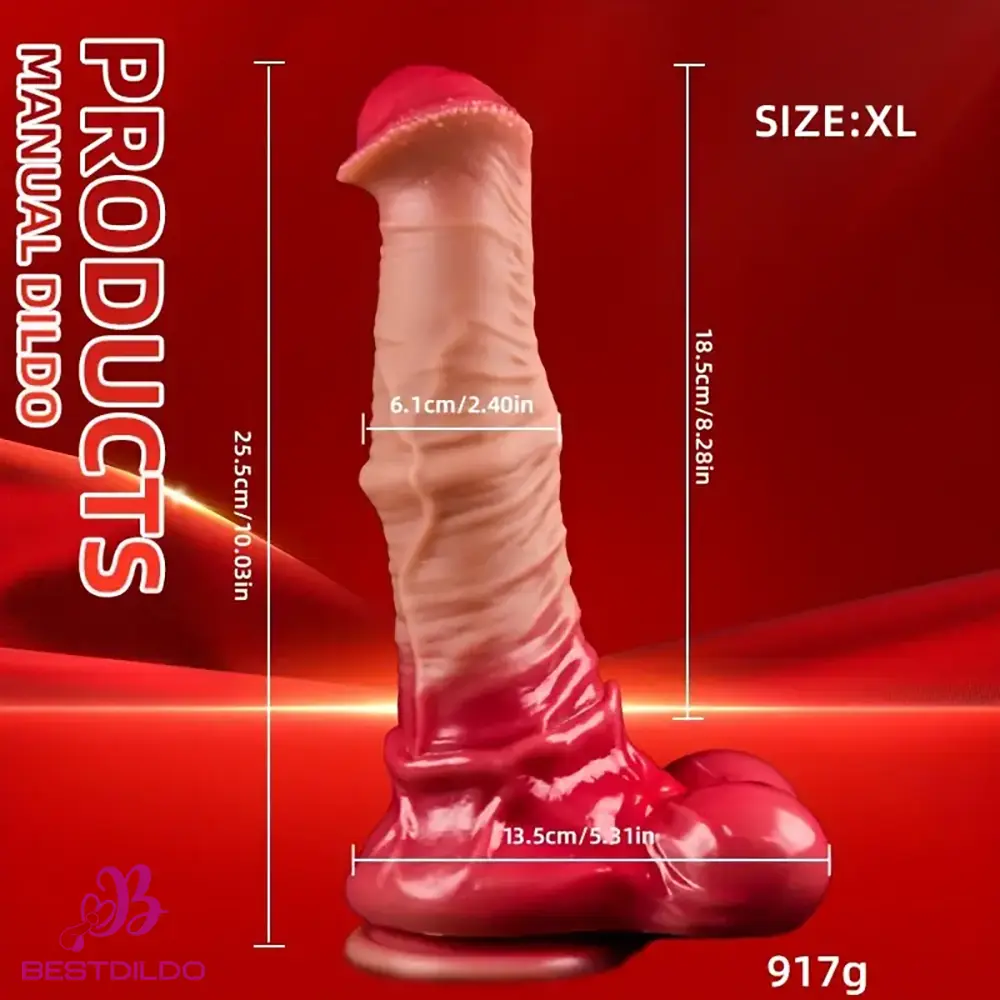 realdildos9 7.4in 8.46in 9.44in 10.03in 11.22in Big Silicone Soft Horse Animal Dildo