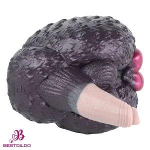 8.26in Dog Fantasy Silicone Dildo With Masturbator G-Spot Sensory Play