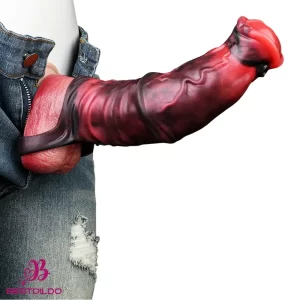 6.1in 6.89in 7.95in Horse Animal Penis Soft Dildo Sleeve Anal Stretching Massager