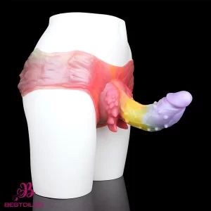 9.37in Spiked Odd Monster Strap on Dildo Silicone Soft Hollow Dildo