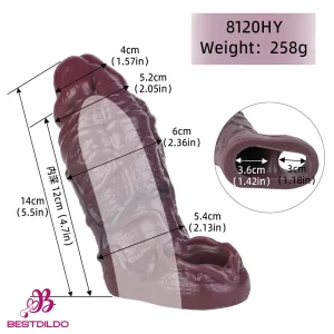 5.5in Male Wearable Hollow Feel Soft Penis Silicone Dildo Sleeve Users Adult