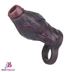 6.69in Platinum Silicone Realistic Men Sleeve Dildo Wearable Penis Sleeve