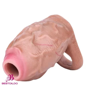 3.81in Realistic Penis Cock Dildo Sleeve Extender For Anal Stimulation Device
