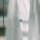 Circular mark left by a suction-cup dildo on a smooth glass surface